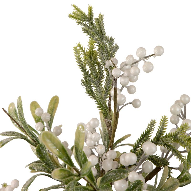 Northlight 2' Potted White Berry and Frosted Pine Christmas Tree, Unlit, 3 of 6