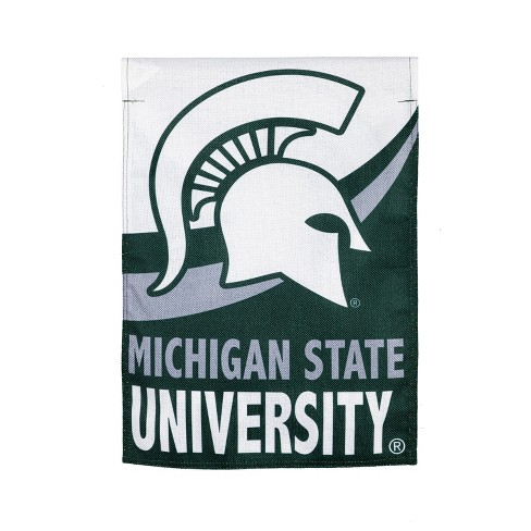 Logo NCAA Michigan State University Spartans 12.5 x 18 Inch Outdoor Color Garden Flag 