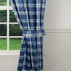 Ellis Curtain Bartlett Unlined 2-Piece Window Curtain Tailored Panels Pair With Ties - 90x63" - 2 of 3