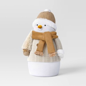 Christmas Fabric Snowman Decor Pom Hat - Wondershop™ - 1 of 3