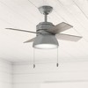 Hunter Fans 36" Loki Lighted Ceiling Fan Matte Silver Finish with Reversible Blades for Indoor Use - 4 of 4