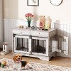 Dog Furniture Crate, 47" Large Dog Crate Furniture w/ 2 Storage Draws & Removable Divider for Large/Medium/Small Dogs - 2 of 4