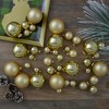 Northlight 40ct Gold Glass 2-Finish Christmas Ball Ornaments 2.5" (60mm) - 2 of 3