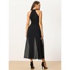 INSPIRE CHIC Women's Sleeveless Halter Neck Elegant Wedding Cocktail Dressy Jumpsuits - 3 of 4