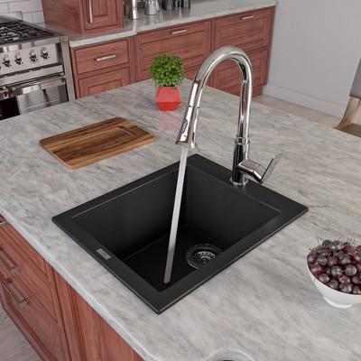 ALFI Polished Chrome Gooseneck Pull Down Kitchen Faucet
