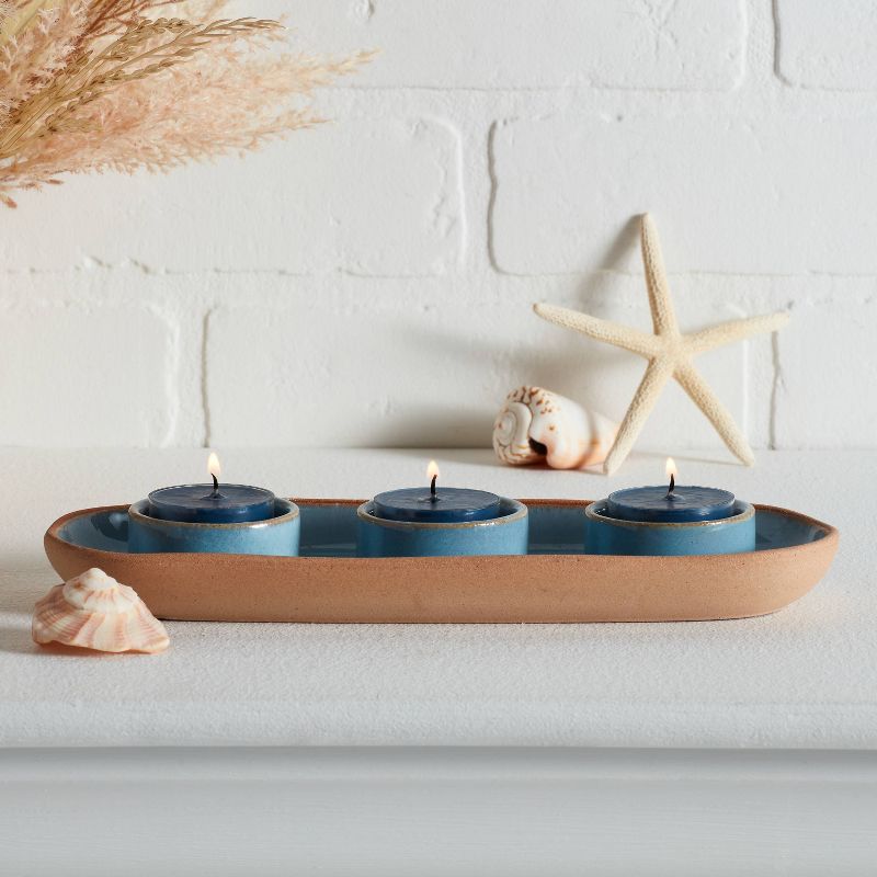 12pk Tealight Candles Cerulean Surf and Sea Navy - Threshold&#8482;, 2 of 4