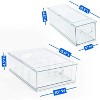 LunaLulinlk 3 Pack Refrigerator Organizers, Stackable Fridge Drawer Organizer Set , BPA-free Clear Storage - 2 of 4