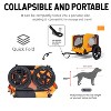 Racxily Outdoor Heavy Duty Collapsible Pet Bike Trailer with Wheels & Universal Hitch Foldable Dog/Cargo Carrier Cart for Bicycles - 3 of 4