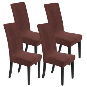 Unique Bargains Waterproof Jacquard Elastic Band Durable Dining Chair Slipcovers - 1 of 4