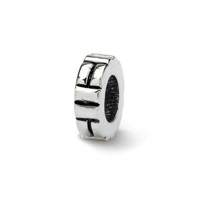 Black Bow Jewelry Sterling Silver Notched Spacer Bead Charm