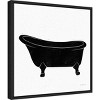 16" x 16" Bathroom Puns I No Words by Becky Thorns Framed Canvas Wall Art Black - Amanti Art - 2 of 4