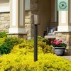 Globe Electric 12W LED Integrated Black Outdoor Post Mount Light with Bubble Glass Shade: Weather-Resistant, ETL Listed, 850 Lumens - 4 of 4