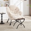 Lazy Chair With An Ottoman, Accent Chairs For Living Room With Armrests And A Side Pocket, Upholstered Sofa Chair, Corner Chair-Cuddlewood - 3 of 4
