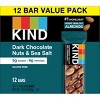 KIND Bars Dark Chocolate Nuts & Sea Salt Gluten Free Snacks - 12ct - 2 of 4