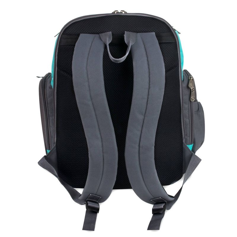 Fisher-Price Kaden Backpack Diaper Bag - Aqua/Gray, 3 of 10