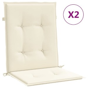 vidaXL Comfortable Oxford Fabric Garden Lowback Chair Cushions in Cream - 39.4"x19.7"x1.2" - 1 of 4