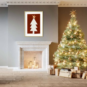 Amanti Art 30"x41" Oh Silent Night by Kubistika Wood Framed Wall Art Print - 1 of 4