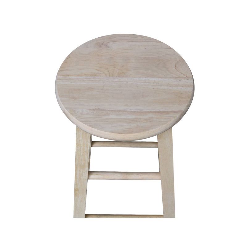 Round Top Barstool Unfinished - International Concepts, 5 of 10