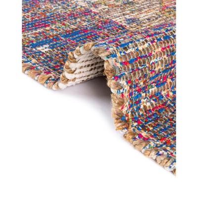Handwoven Multi-Color Cotton and Synthetic 9' x 12' Area Rug