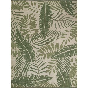 Nourison Garden Oasis Tropical Leaf Outdoor Rug - 1 of 4