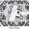 Washable Non-Slip Rug, Vintage Medallion Floral Doormat & Accent Carpet, Low-Profile Textured Living Room Bedroom Kitchen Runner, Office Home Decor - 3 of 4