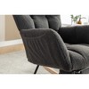 Teddy Fabric Rocking Chair with Adjustable Footrest and Side Pocket - 4 of 4