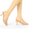 Allegra K Women's Strappy Slingback Kitten Heels Sandals - 2 of 4