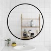 Black Circle Mirror Wall Decor,Thin Frame Mirror,Round Bathroom Mirror,Aluminum Mirror-The Pop Home - 4 of 4