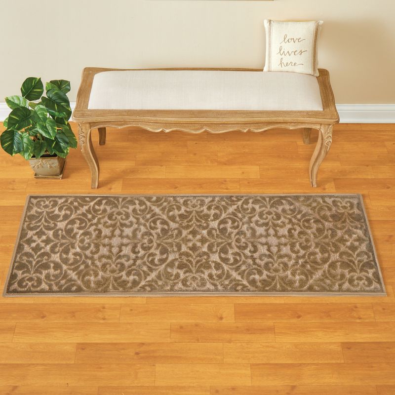 Collections Etc Myla Scrolling Geometric Design Accent Rug, 2 of 5