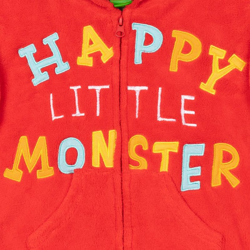 Sesame Street Cookie Monster Zip Up Hoodie Toddler, 3 of 9