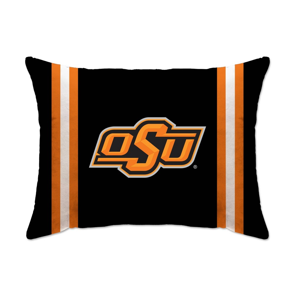 Photos - Pillow NCAA Oklahoma State Cowboys Standard Stripe Logo Bed 