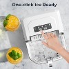 ZAFRO Countertop Ice Maker,Portable Ice Machine with Carry Handle,Self-Cleaning,9 Cubes in 6 Mins,26.5lbs/24Hrs,2 Sizes of Bullet Ice,WHITE - 2 of 4