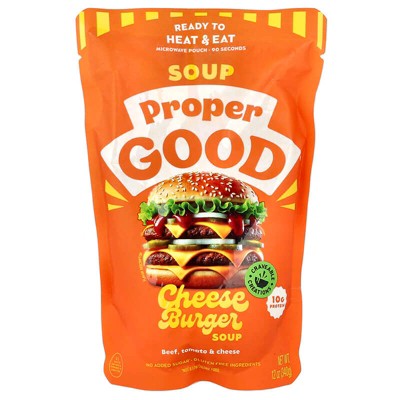 Proper Good, Cheeseburger Soup, Beef, Tomato & Cheese, 12 oz