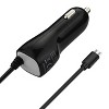 REIKO PORTABLE MICRO USB TRAVEL ADAPTER CHARGER WITH BUILT IN CABLE IN - BLACK - 3 of 4