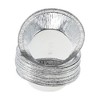 Unique Bargains Cupcake Liners Small Round Disposable Egg-tart Cups Aluminum Foil Silver Tone 50 Pcs - 3 of 4