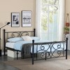 VECELO Full Size Bed Frame with Headboard, Heavy-Duty Platform Bed with Metal Support Slats, Black - 4 of 4