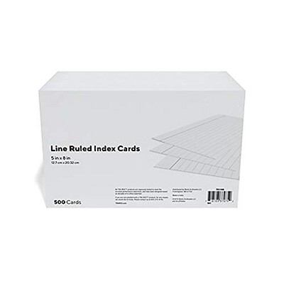 100ct 3 X 5 Ruled Index Cards White - Up & Up™ : Target