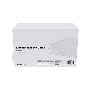 MyOfficeInnovations 5" x 8" Line Ruled White Index Cards 500/Pack (51006) 233478 - 1 of 4