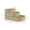 Vince 3-Tier Galvanized Raised Garden Bed, 62.25" x 43" x 32.25" Planter Box with Rubber Strip Edging, Patio Outdoor Furniture - The Pop Home - 3 of 4