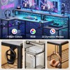 Bestier 71.5" W LED Gaming Desk with Power Outlet, L-Shaped Computer Desk with Monitor Stand - 3 of 4