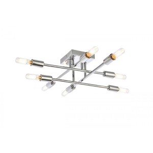 Elegant Lighting Script 8 lights chrome flush mount - 1 of 4