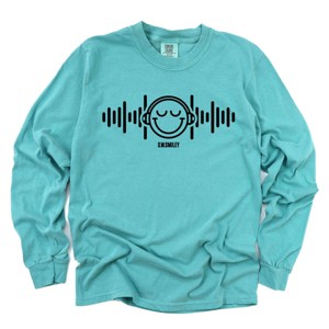 Simply Sage Market S.W.Smiley Headphones Music Garment Dyed Long Sleeve - 1 of 4