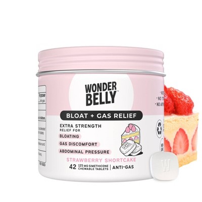 Wonderbelly Bloat + Gas - Strawberry Shortcake - 42ct