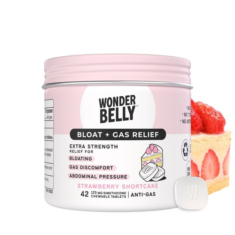 Wonderbelly Bloat + Gas - Strawberry Shortcake - 42ct, 1 of 8