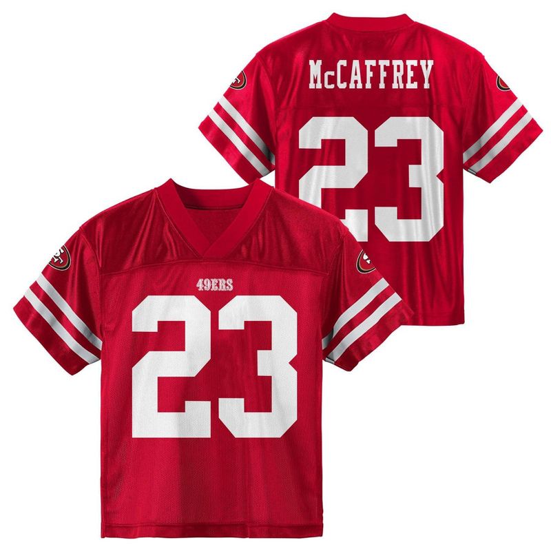 NFL San Francisco 49ers Toddler Boys&#39; Short Sleeve McCaffrey Jersey, 1 of 4