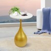YIYIBYUS Sofa Side Table, Round Accent Table, Round End Table for Small Spaces - 3 of 4