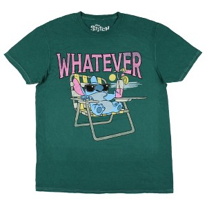 Disney Stitch Women's Whatever Lemonade Lounger Adult Short Sleeve T-Shirt - 1 of 3