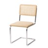 HomeRoots Set of Two Natural and Silver Steel Open Back Dining Side Chairs - 4 of 4