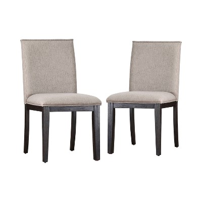 Set of 2 Marsden Upholstered Dining Chairs Espresso - miBasics