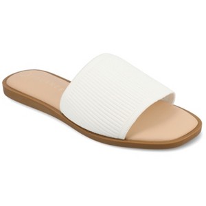 Journee Women's Prisilla Medium and Wide Width Flat Sandals - 1 of 4